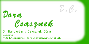 dora csasznek business card